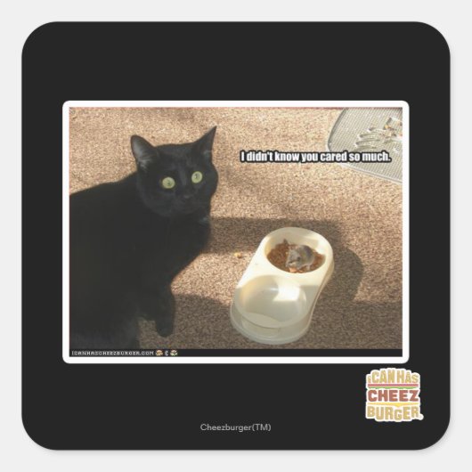 Ich weiß nicht, dass dir das wichtig ist quadratischer aufkleber (Vorderseite)