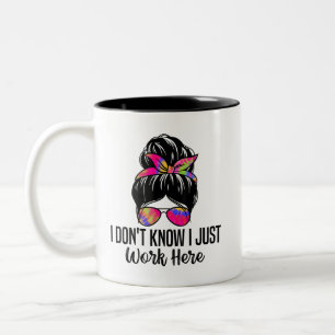 Ich weiß nicht, dass ich hier einfach nur lustige  zweifarbige tasse