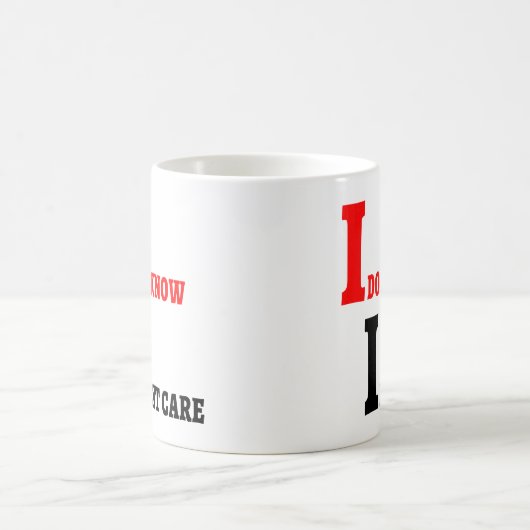 Ich weiß nicht, dass ich mich nicht Geschenk für Kaffeetasse (Mittel)