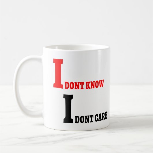 Ich weiß nicht, dass ich mich nicht Geschenk für Kaffeetasse (Links)