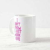 "Ich weiß nicht.." Funny Office Co-Worker Kaffeetasse (Vorderseite Links)