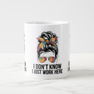 Ich weiß nicht, ich arbeite hier nur Lustige Sarka Jumbo-Tasse
