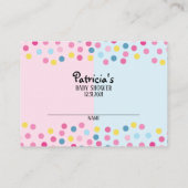 Ich weiß nicht, ob Geschlecht offen ist Visitenkarte (Rückseite)