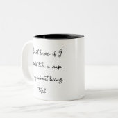 Ich weiß nicht, ob ich ein lustiges Nickerchen-Spr Zweifarbige Tasse (Vorderseite Links)