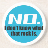 Ich weiß nicht, was dieser Felsen ist (blau) Sandstein Untersetzer (Vorne)