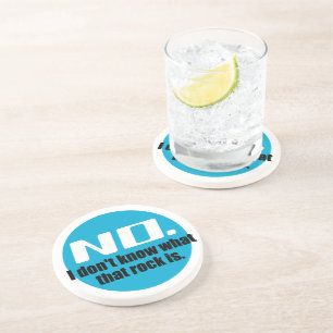 Ich weiß nicht, was dieser Felsen ist (blau) Sandstein Untersetzer