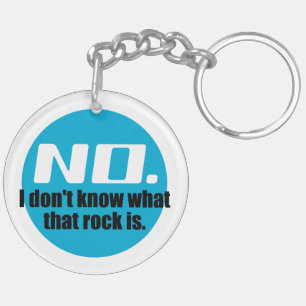 Ich weiß nicht, was dieser Felsen ist (blau) Schlüsselanhänger