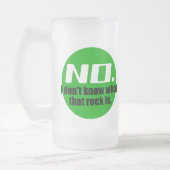 Ich weiß nicht, was dieser Felsen ist (grün) Mattglas Bierglas (Links)