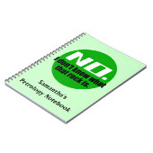 Ich weiß nicht, was dieser Felsen ist (grün) Notizblock (Linke Seite)