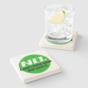 Ich weiß nicht, was dieser Felsen ist (grün) Steinuntersetzer