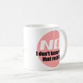 Ich weiß nicht, was dieser Felsen ist (rosa) Kaffeetasse (VorderseiteRechts)