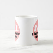 Ich weiß nicht, was dieser Felsen ist (rosa) Kaffeetasse (Mittel)