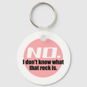 Ich weiß nicht, was dieser Felsen ist (rosa) Schlüsselanhänger (Rückseite)