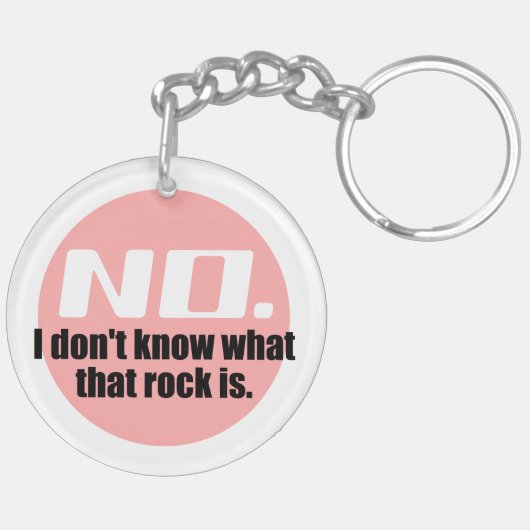 Ich weiß nicht, was dieser Felsen ist (rosa) Schlüsselanhänger (Rückseite komplett)
