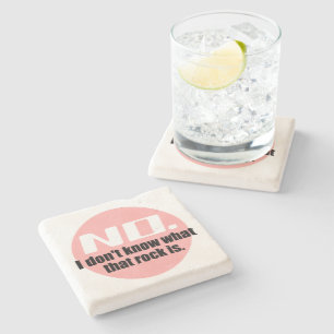 Ich weiß nicht, was dieser Felsen ist (rosa) Steinuntersetzer