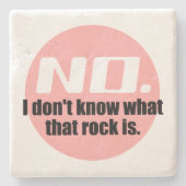 Ich weiß nicht, was dieser Felsen ist (rosa) Steinuntersetzer (Vorderseite)