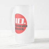 Ich weiß nicht, was dieser Felsen ist (rot) Mattglas Bierglas (Vorderseite Links)