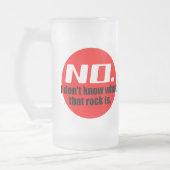 Ich weiß nicht, was dieser Felsen ist (rot) Mattglas Bierglas (Links)