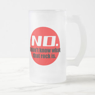 Ich weiß nicht, was dieser Felsen ist (rot) Mattglas Bierglas