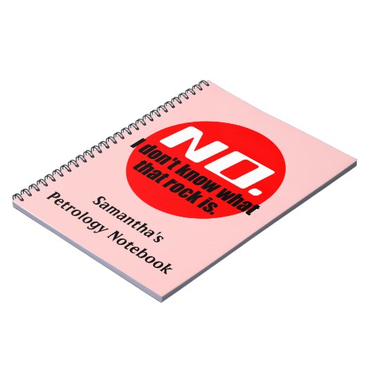 Ich weiß nicht, was dieser Felsen ist (rot) Notizblock (Linke Seite)