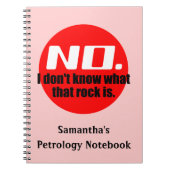 Ich weiß nicht, was dieser Felsen ist (rot) Notizblock (Vorderseite)