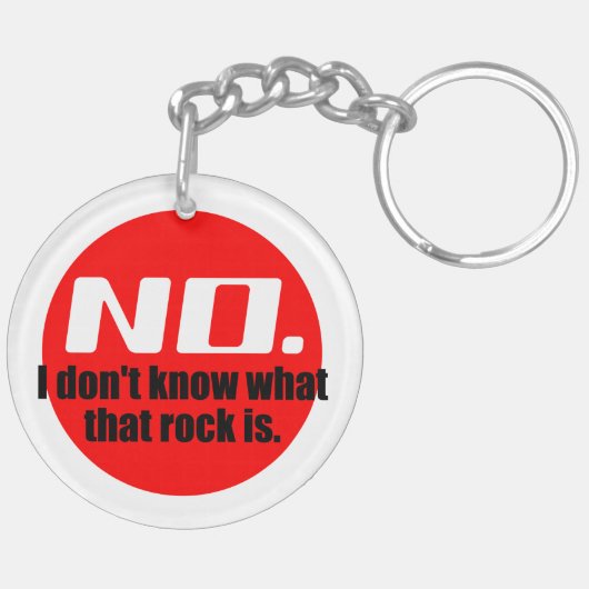 Ich weiß nicht, was dieser Felsen ist (rot) Schlüsselanhänger (Rückseite komplett)