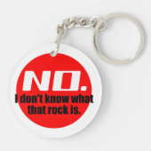 Ich weiß nicht, was dieser Felsen ist (rot) Schlüsselanhänger (Rückseite)