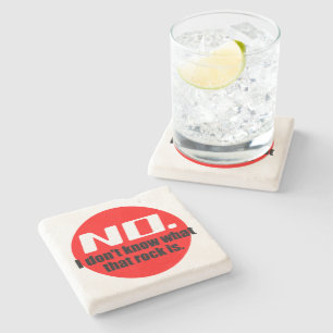 Ich weiß nicht, was dieser Felsen ist (Rot) Steinuntersetzer