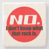 Ich weiß nicht, was dieser Felsen ist (Rot) Steinuntersetzer (Vorderseite)