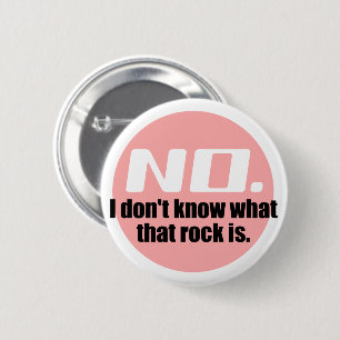 Ich weiß nicht, was dieser Stein ist (Pink) Button