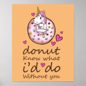 Ich weiß nicht, was ich ohne dich tun würde | Einh Poster (Vorne)