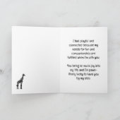 "Ich weiß nicht, was ich ohne dich tun würde"-Kart Karte (Innenseite)