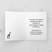 "Ich weiß nicht, was ich ohne dich tun würde." Karte (Innenseite)