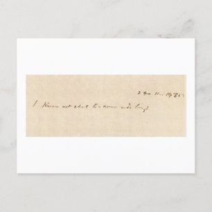 Ich weiß nicht, was morgen bringen wird postkarte