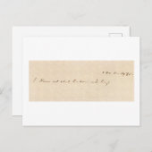 Ich weiß nicht, was morgen bringen wird postkarte (Vorne/Hinten)