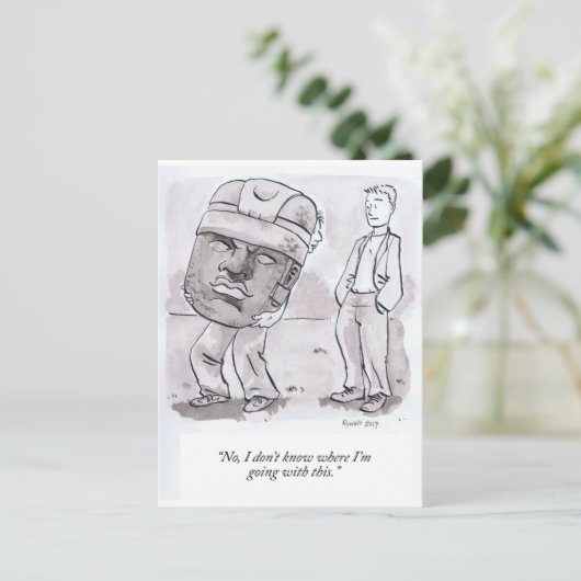 Ich weiß nicht, wo ich damit hingehe postkarte (Stehend Vorderseite)