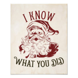 Ich weiß, was du Weihnachten getan hast Fotodruck