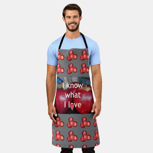 Ich weiß, was ich Liebe Cooking All-over Print-Sch Schürze (Getragen)