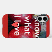 "Ich weiß, was ich Liebe" - Design mit Apple-Thema Case-Mate iPhone Hülle (Rückseite (Horizontal))