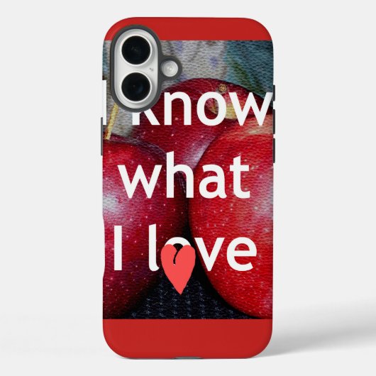 "Ich weiß, was ich Liebe" - Design mit Apple-Thema Case-Mate iPhone Hülle (Rückseite)