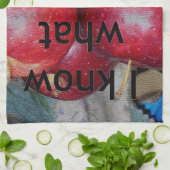 "Ich weiß, was ich Liebe" - Design mit Apple-Thema Geschirrtuch (Gefaltet)