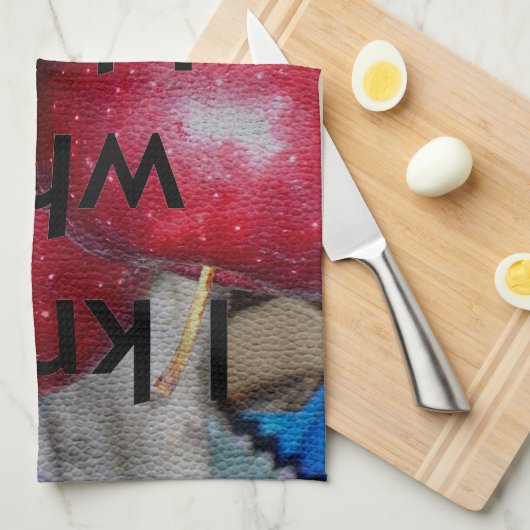 "Ich weiß, was ich Liebe" - Design mit Apple-Thema Geschirrtuch (Viertel Falte)