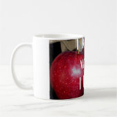 "Ich weiß, was ich Liebe" - Design mit Apple-Thema Kaffeetasse (Links)