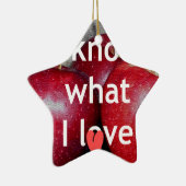 "Ich weiß, was ich Liebe" - Design mit Apple-Thema Keramikornament (Rechts)