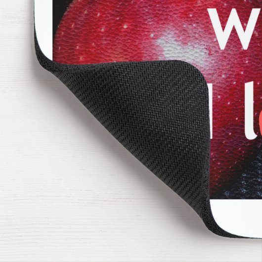 "Ich weiß, was ich Liebe" - Design mit Apple-Thema Mousepad (Ecke)
