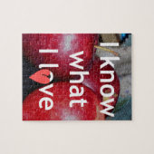 "Ich weiß, was ich Liebe" - Design mit Apple-Thema Puzzle (Horizontal)