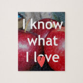 "Ich weiß, was ich Liebe" - Design mit Apple-Thema Puzzle (Vertikal)