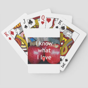 "Ich weiß, was ich Liebe" - Design mit Apple-Thema Spielkarten