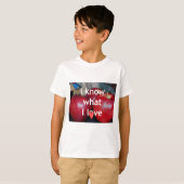"Ich weiß, was ich Liebe" - Design mit Apple-Thema T-Shirt (Vorne ganz)