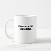 Ich weiß, was Mädchen mögen Kaffeetasse (Links)